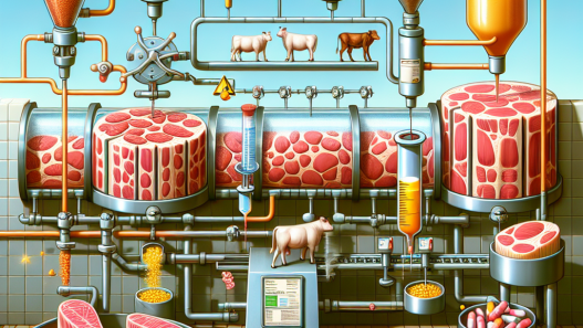 Régulation pharmacologique de la synthèse protéique dans les viandes pendant la production de masse