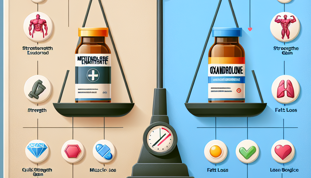 Comparaison des effets de l'Énanthate de méthénolone injectable et de l'Oxandrolone